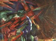 Franz Marc Animal Destinies : The Trees Show their Rings ; The Animals, their Veins oil painting on canvas